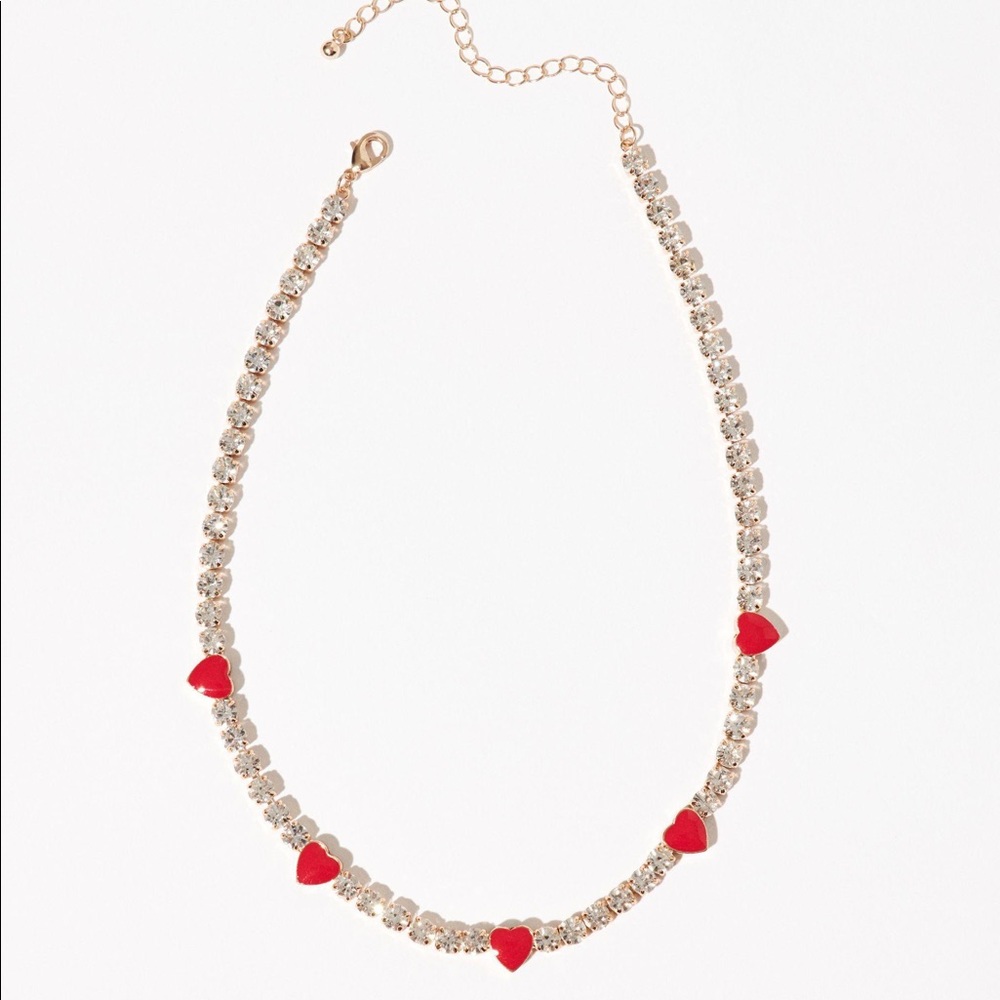 Garage Women’s gemmed heart necklace/choker